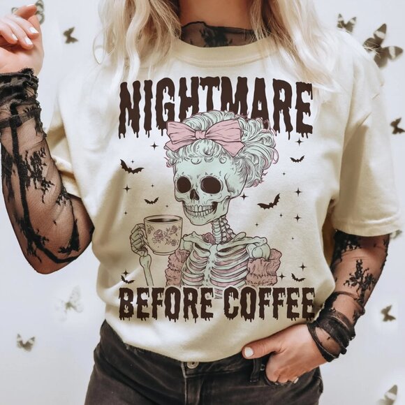 Nightmare before coffee Tshirt - Picture 1 of 3